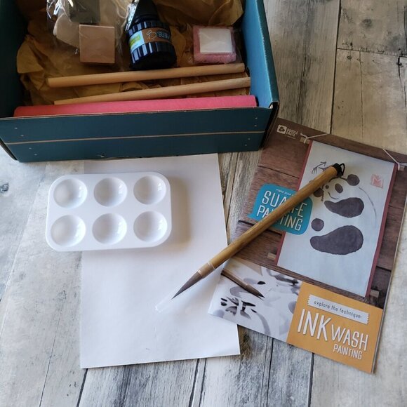 Sumi-E Paintings - Ink Wash Painting - Stamp Carving - Picture 2 of 2